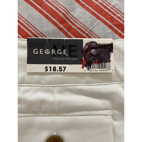 George Womens Size 16 Capri Pants 37X22 Classic Fit Artic White NWT - Picture 6 of 12